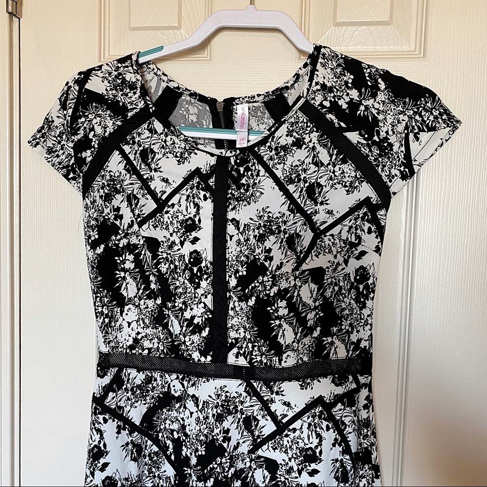 Black and White Midi Dress